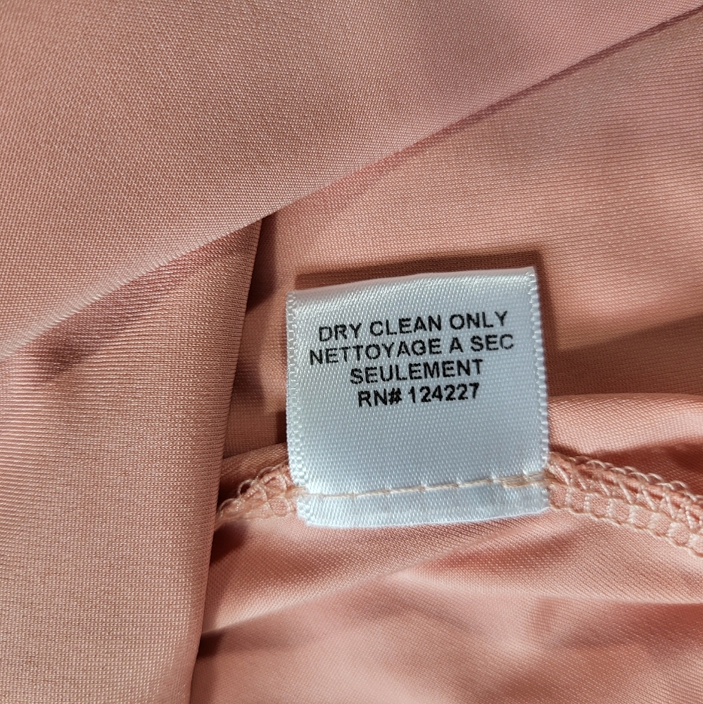 MISA Los Angeles Light Pink Domino Tie Front Midi Dress Size Small - Picture 9 of 16